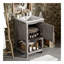 Ensemble de meuble-lavabo de salle de bain 16 po pour les petits espaces, meuble-lavabo avec lavabo rectangulaire en céramique, meuble-lavabo avec 1 porte et 1 tablette ouverte