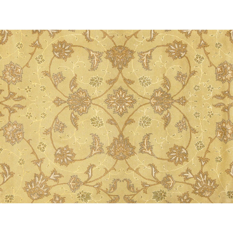 High-Quality Hand-Knotted Gold Area Rug
