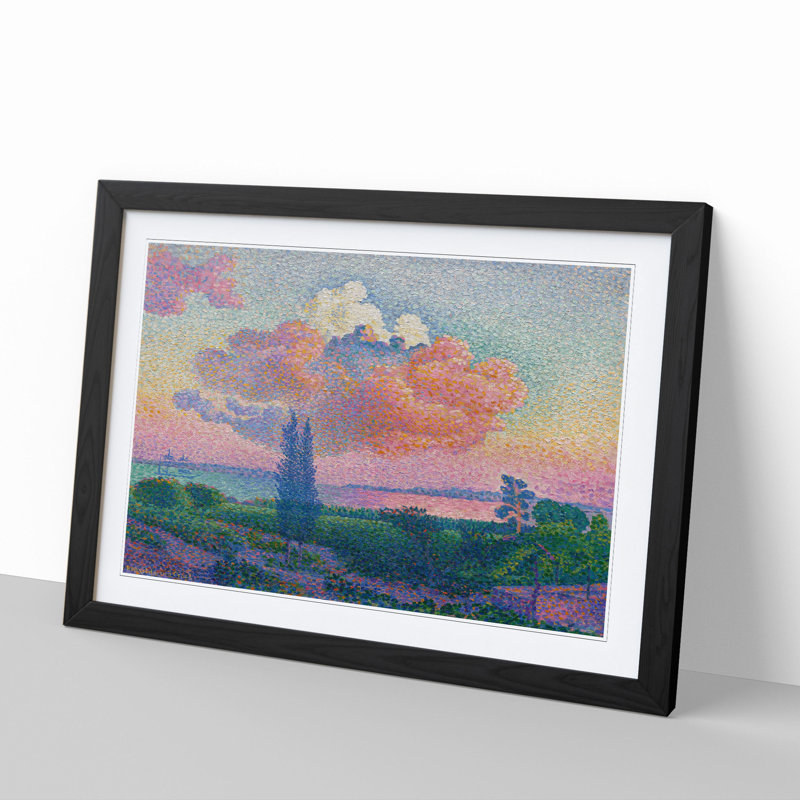 The Rose Cloud by Henri-Edmond Cross - Framed Print, 27cm H x 36cm W x 2cm D, Black Framed
