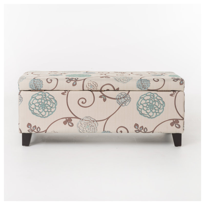 Banc de rangement avec repose-pieds Floral