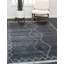 Modern & Stylish Classic Hand Knotted Moroccan Solid Wool Indoor Charcoal Colour Rectangle Area Rug-1261888116
