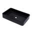 Lavabo-vasque rectangulaire noir de 61 x 41 cm (24 x 16 po), grand lavabo à poser avec bonde de 4,4 cm (1,75 po) pour salles de bain principales-98468559