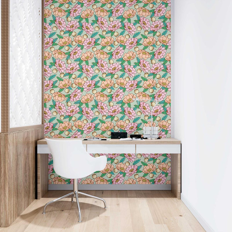 Rouleau de papier peint adhésif L 126 po x l 24 po Shumake