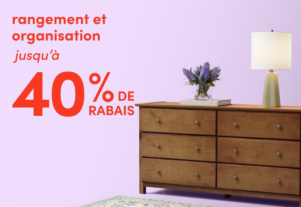 rangement et organisation en solde