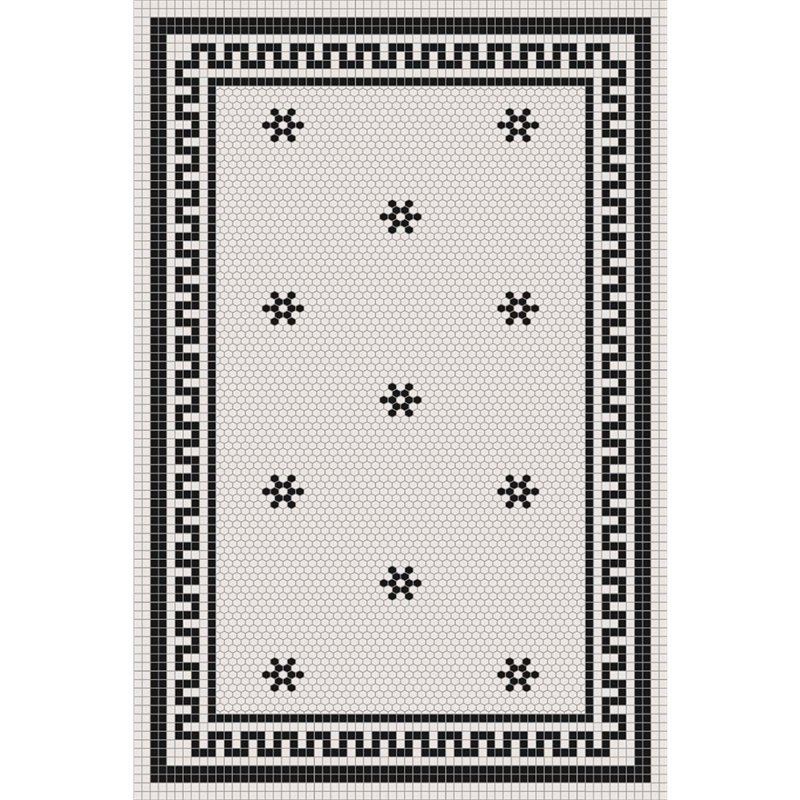 Tapis en vinyle Tuxedo facile à nettoyer, Rectangulaire 2 pi x 3 pi