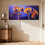 Plantes et fleurs, orchidées vibrantes sur fond mauve, ensemble de 3 impressions sur toile-1571336405