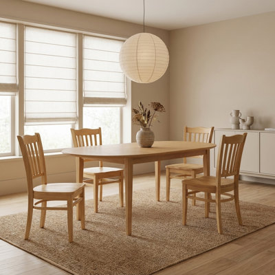 Oak Dining Chairs Set Of 4, Wooden Seats, Traditional Style, Solid Wood Construction, Durable, Residential Use, Lightweight, Elegant Design