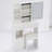29.2" Small Size Left Drawer Desktop Vanity Table + Cushioned Stool-2102387448