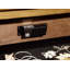 Table de chevet en orme vieilli 1Pc de style maison de campagne à roulement à billes avec glissière en métal USB / prise de courant dans la table de chevet