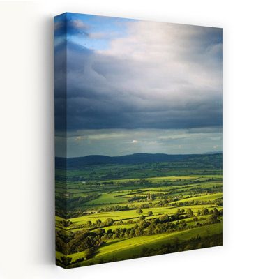 Pastorale, champs, près de Clonnee, Waterford, Irlande, paysage contemporain abstrait, art naturel