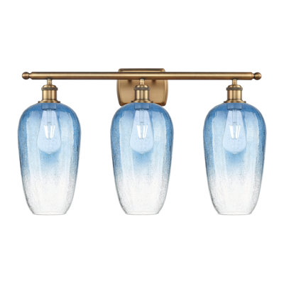 Kazmierski - 3 lumières - abat-jour bleu saphir Kazmierski - lumière de meuble-lavabo