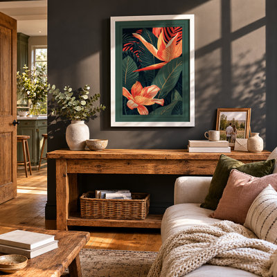 Tropical Blooms Botanical - Framed Print