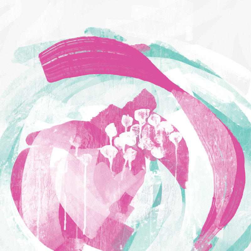 Colorful Pink Abstract - Wrapped Canvas Painting, 122cm H x 122cm W x 3.8cm D