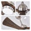 Ventilateur de plafond 42 po en bois massif avec lumière et moteur à courant continu en nickel brossé avec télécommande-910147241-910147247