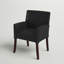 Fauteuil de direction latéral capitonné avec pieds en acajou Aveza par Flash Furniture-16761015