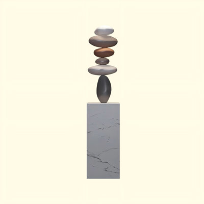 64.96"The right moment has arrived - a large grey floor-standing decorative piece.