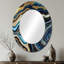 Gold Blue Geode Gems - Miroir mural en pierre-121387526-121387089