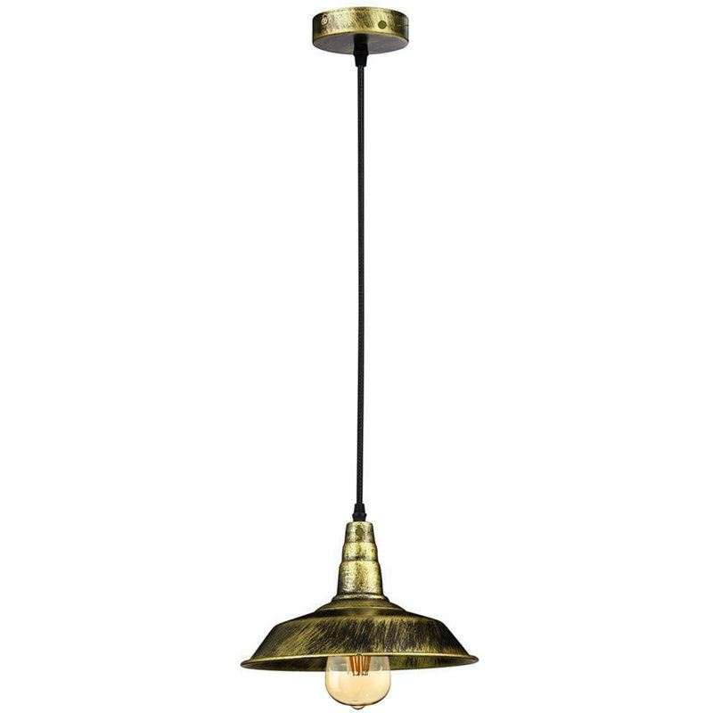 1 - Light Brushed Brass Bowl Pendant