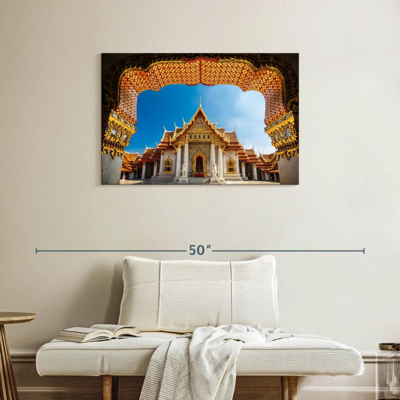Visiting The Marble Temple, 24" H x 36" W