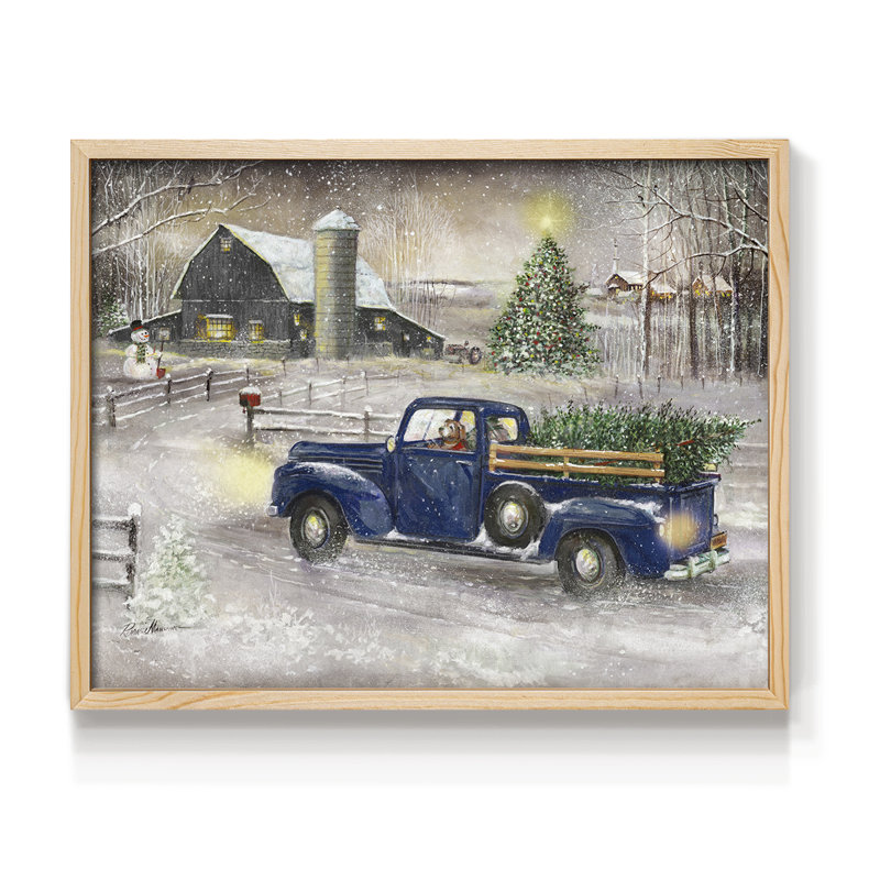 Souvenirs d'hiver - reproduction encadrée, H 8 po x l 10 po, Naturel