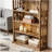 Storage Cabinet,Farmhouse Style Display Shelves,Spacious Bookshelf