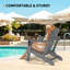 Chaise Adirondack pliante en PEHD pour patio avec porte-gobelet-229104607