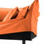 Fauteuils en chenille à 2 places en orange, coussins moelleux, housses amovibles et confortables pour la lecture d'orange avec housses, sièges spacieux à structure en bois