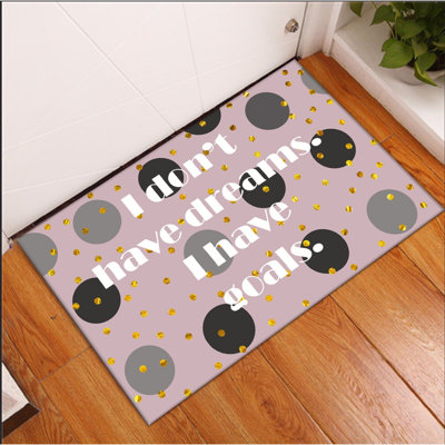 Tapis rectangulaire en polyester tissé à la machine Efthymia