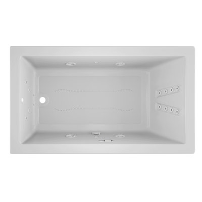 Solna™ Salon Chromatherapy 60" x 42" Drop in Combination Bathtub