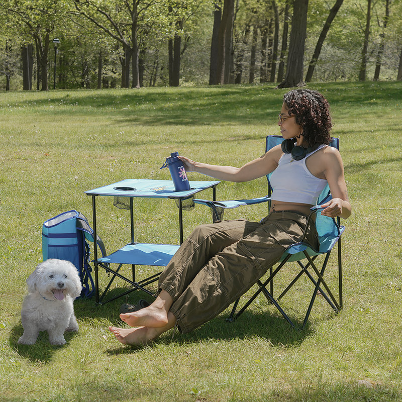 Square Foldable Outdoor Camping Table , 22 " W 22 " D