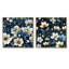 «Meadow Blue» et motif floral beige - ensemble de 2 reproductions d'art sur toile florales-102565030-102565024