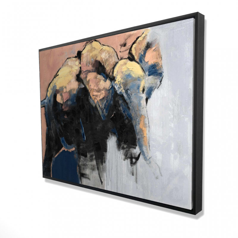 Abstract Elephant Print On Canvas