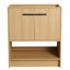 Meuble-lavabo autoportant en contreplaqué de 30 po, armoire 2 portes, Scratch & Humidité, facile à assembler, conception américaine, étapes d'assemblage en chêne,