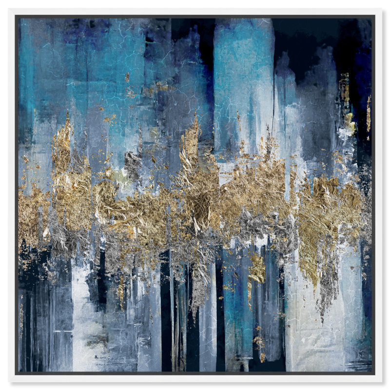 Relative Canvas Colorful Abstract Wall Art par Everly Quinn, H 17 po x l 17 po, Cadre blanc
