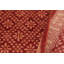 Tapis rouge / ivoire en laine noué à la main 8 pi 10 po x 11 pi 9 po Floral