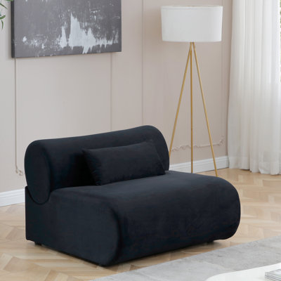 Chaise sans accoudoirs en velours Vivienne