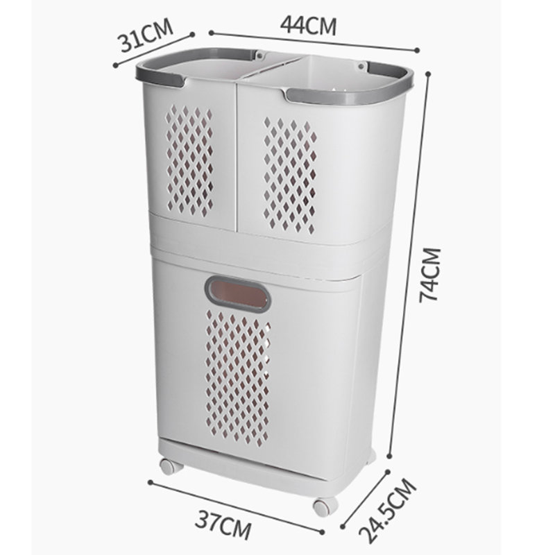 Beraun Plastic Laundry Room Organizer with Wheels