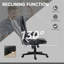 Chaises de bureau noires de 64,8 x 71,1 x 120 po avec rangement, télécommande et conception réglable