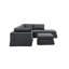 Canapé d'angle modulaire de 67 po x 134 po en polyester, 6 pièces, gris-908473758