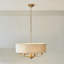 Landover 6-Light Chandelier finished in Vintage Brass and Natural