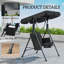 1-Seat Patio Swing Chair with Adjustable Canopy and Cushions-441482877