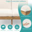 Le double fauteuil inclinable à 5 positions à dossier réglable, la chaise longue d'extérieur avec coussin et le plateau latéral pliable peuvent accueillir deux personnes.-233298135