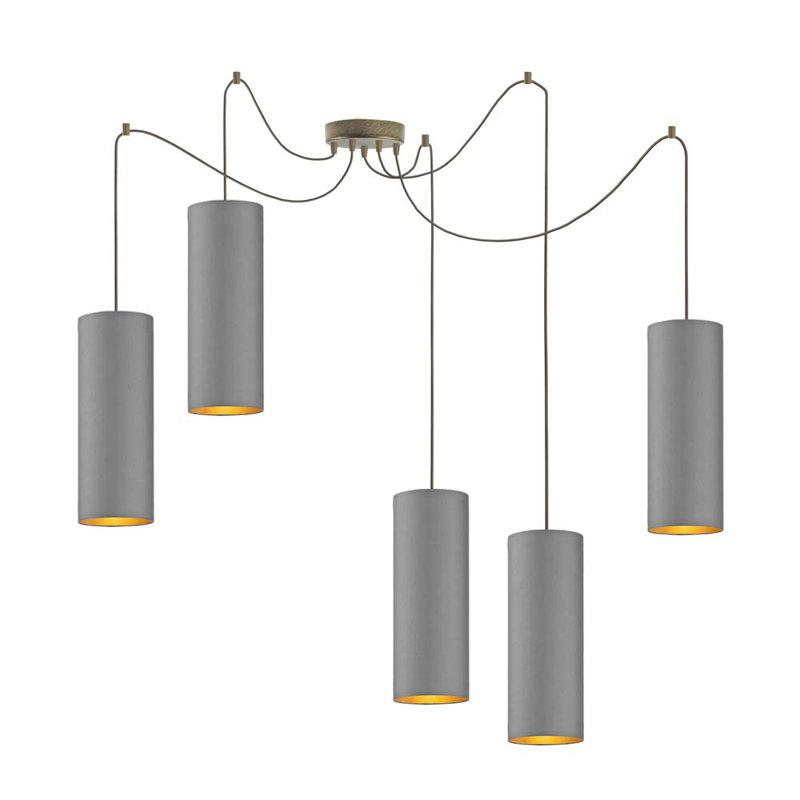 Siegbald 5 - Light Cluster Pendant, Copper, Grey