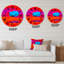 Huile sur toile texturée, composition X - horloge murale moderne-59912987