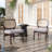 Rattan Backrest Upholstered Armchair-86885631