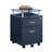 Graphite Rolling File Cabinet With Glass Top For Home Office Use-876682849
