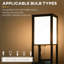 Lampe sur pied moderne avec tablettes et double éclairage ambiant