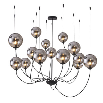 Conflux 14 - Light Black Cluster Pendant