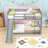 Karmello Bunk Bed With Ladder And Slide-691451069-691451067