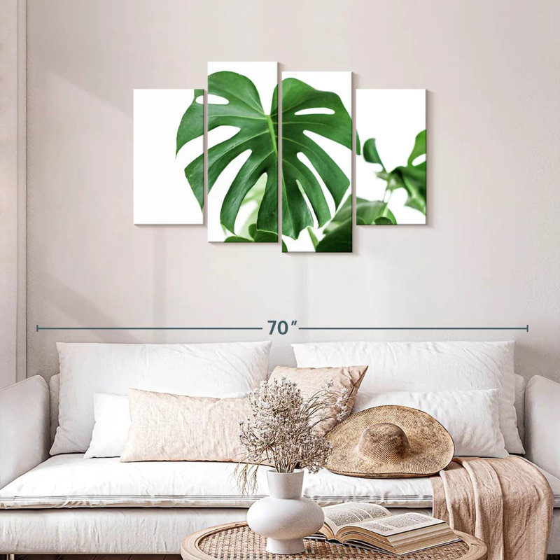 Feuille Harnek Monstera, H 27 po x l 43 po